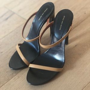 Dries Van Noten Black and Tan Sandals